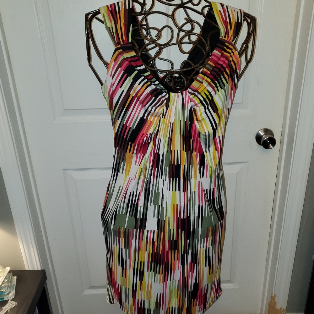Sleeveless multicolored dress sz XL